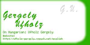 gergely ufholz business card